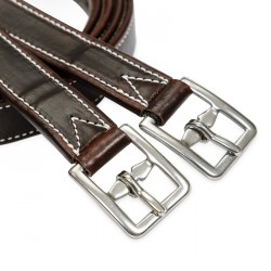 Calf-lined stirrup leathers...